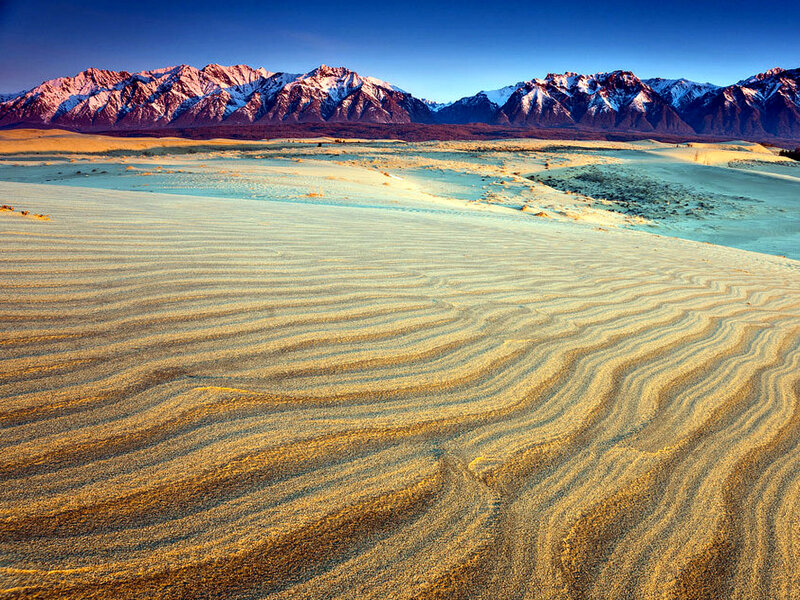 Sand Dunes with Mountains