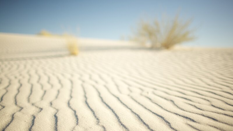 Sand Dunes with Ripples — White