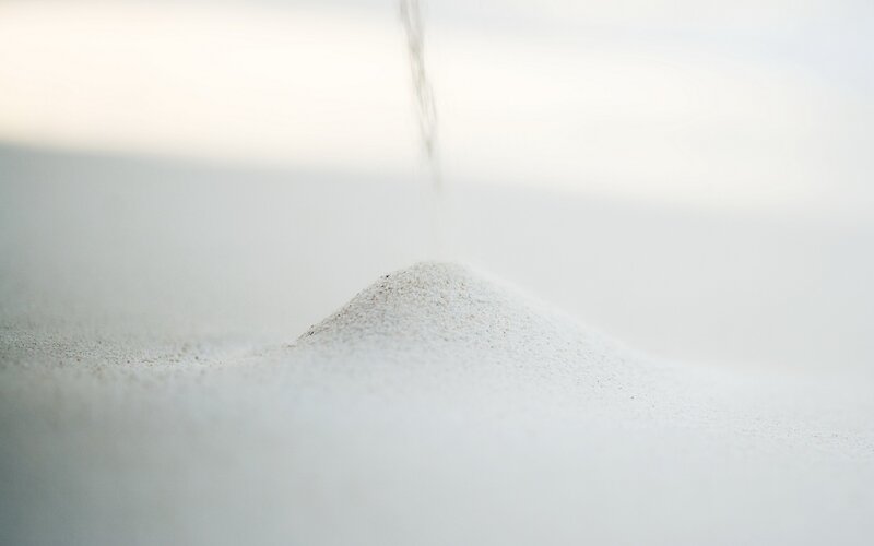 sand falling on a dune
