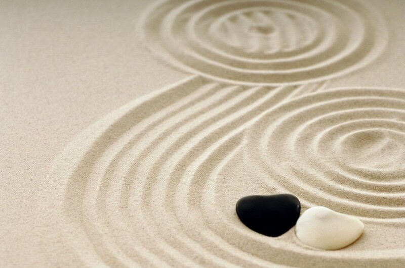 Sand Garden with Stones