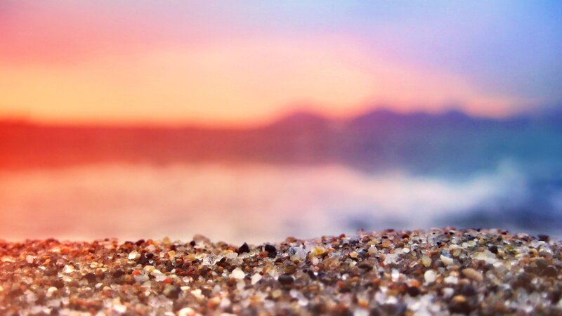Sand Grains on Beach — Orange