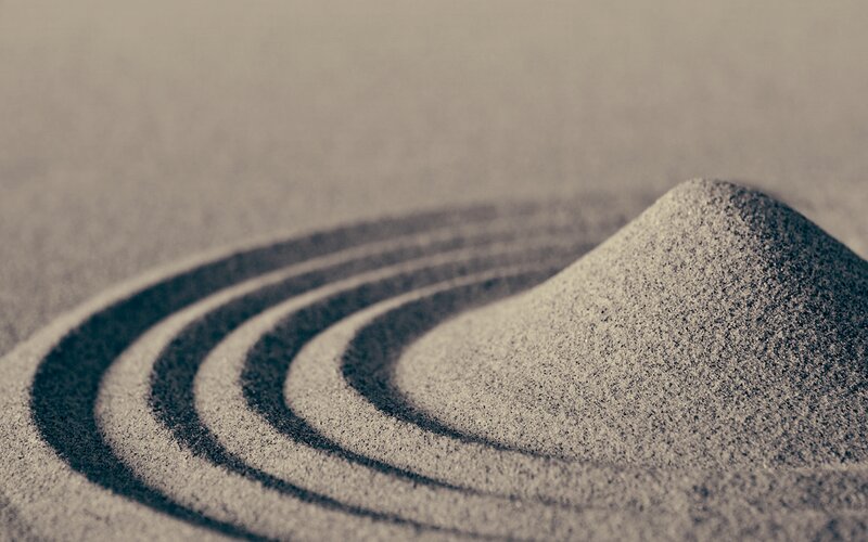 Sand Mound with Ripples — Gray