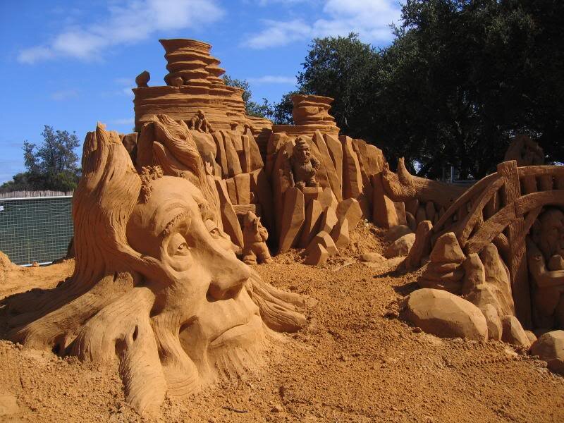 Sand Sculpture of a Face