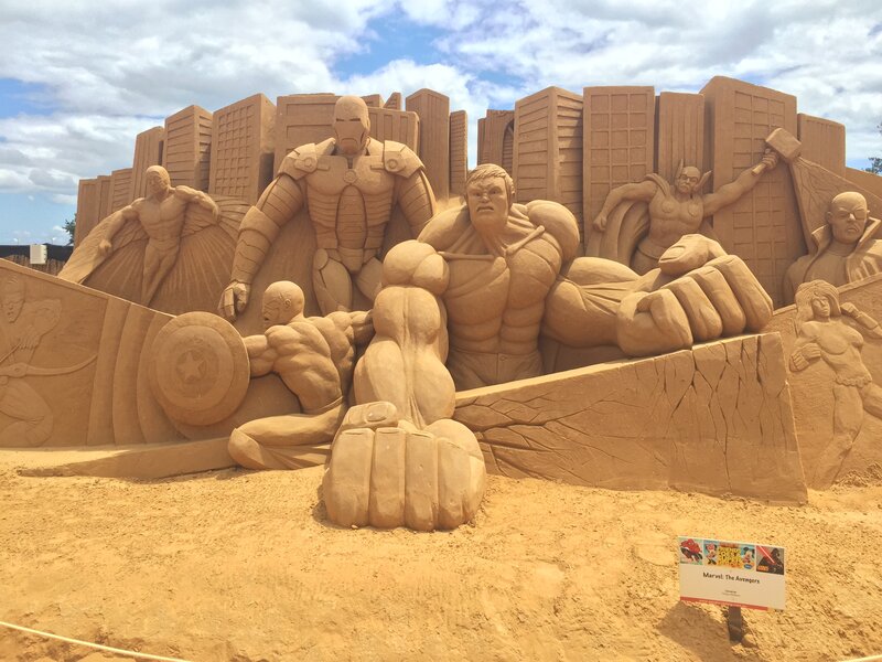 Sand Sculpture of Avengers