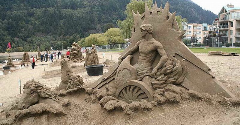 Sand Sculpture of Chariot