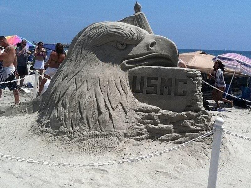 Sand Sculpture of Eagle