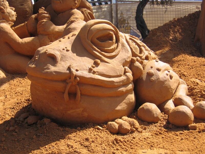 Sand Sculpture of Frog