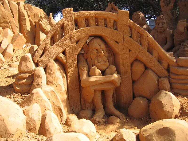 Sand Sculpture of Gollum