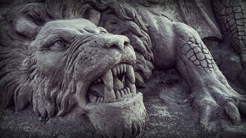 Sand Sculpture of Lion