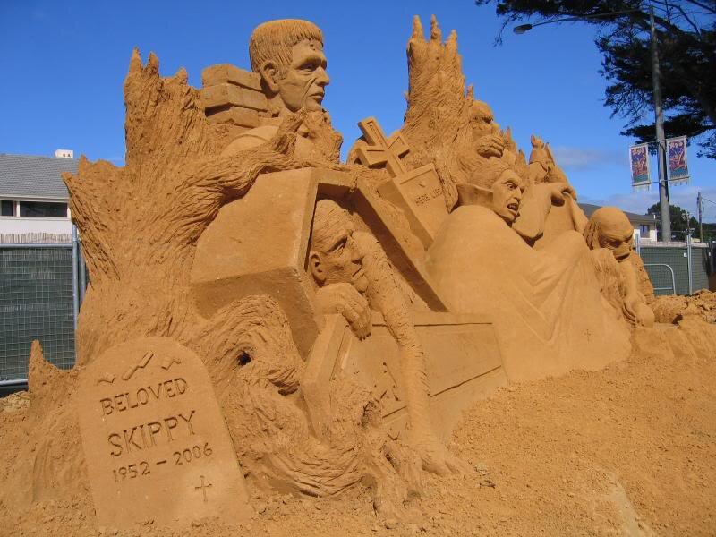 Sand Sculpture of Monsters