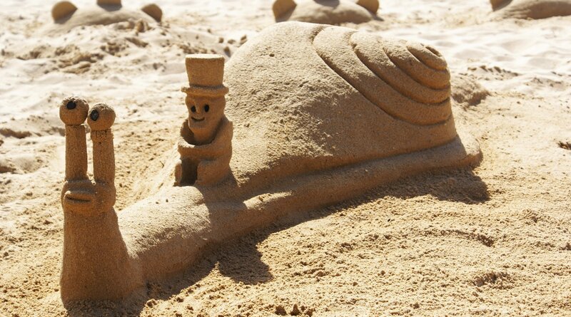 Sand Sculpture of Snail