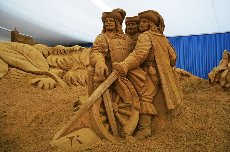 Sand Sculpture of Soldiers