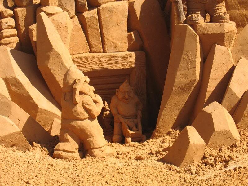 Sand Sculptures of Gnomes