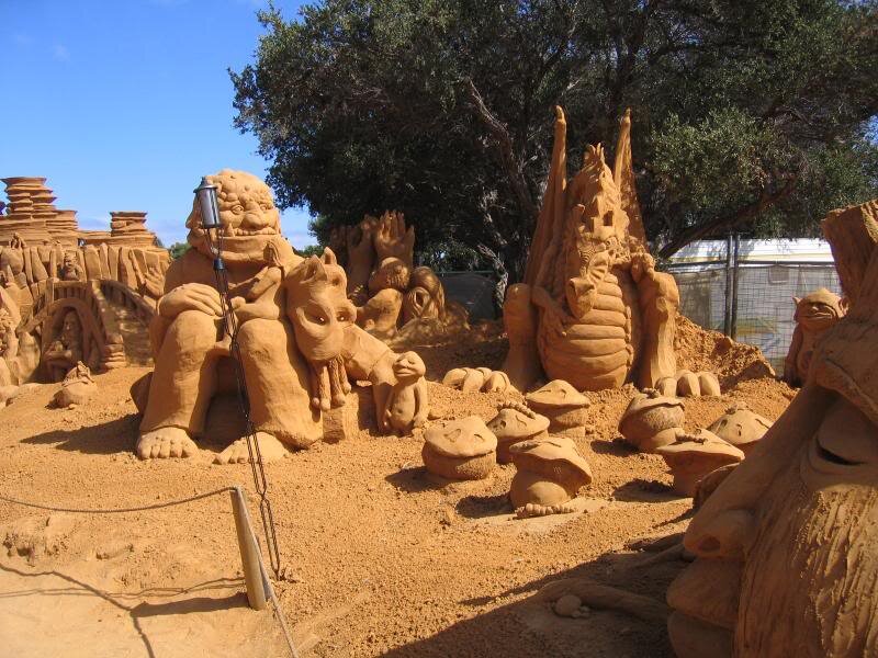 Sand Sculptures of Trolls