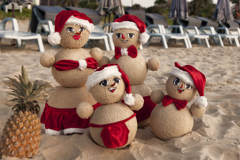 Sand Sculptures on Beach — Brown, Festive