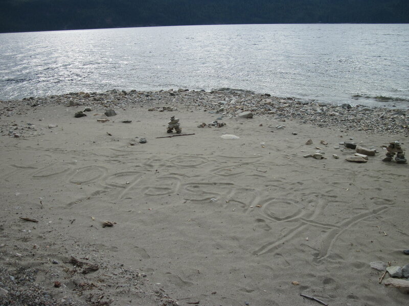 Sand with Carvings