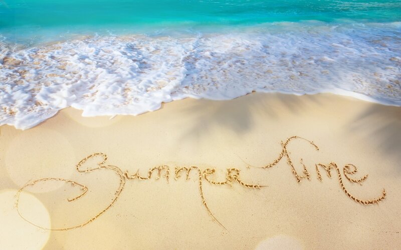 Sand with Summer Time Written