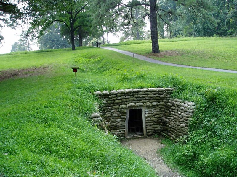 Sandbag Bunker in Grass