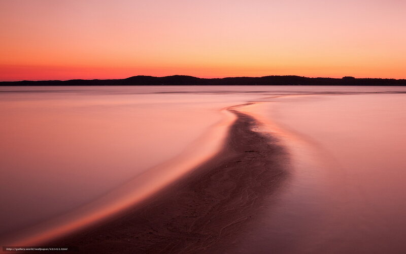 Sandbar at Sunset — Orange