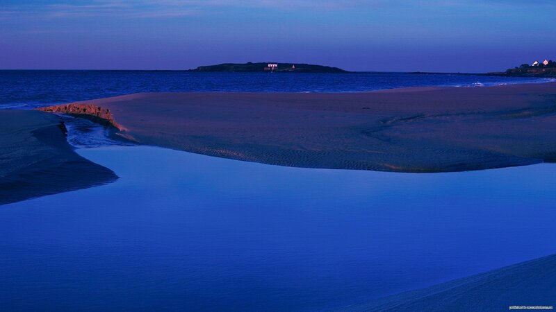 Sandbar at Twilight — Blue