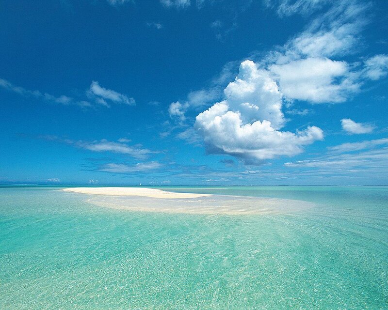 Sandbar in Turquoise Water