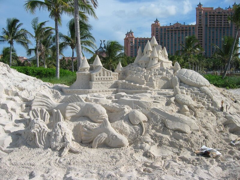 Sandcastle at beach resort