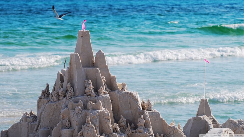 Sandcastle on the beach