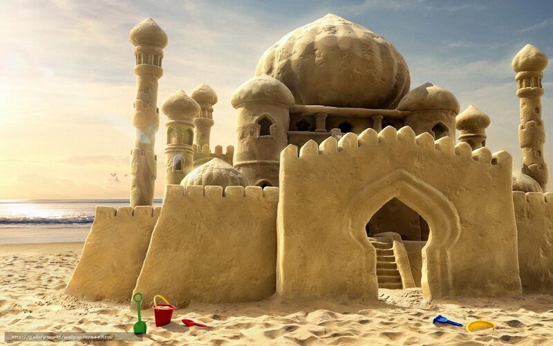 Sandcastle on the beach