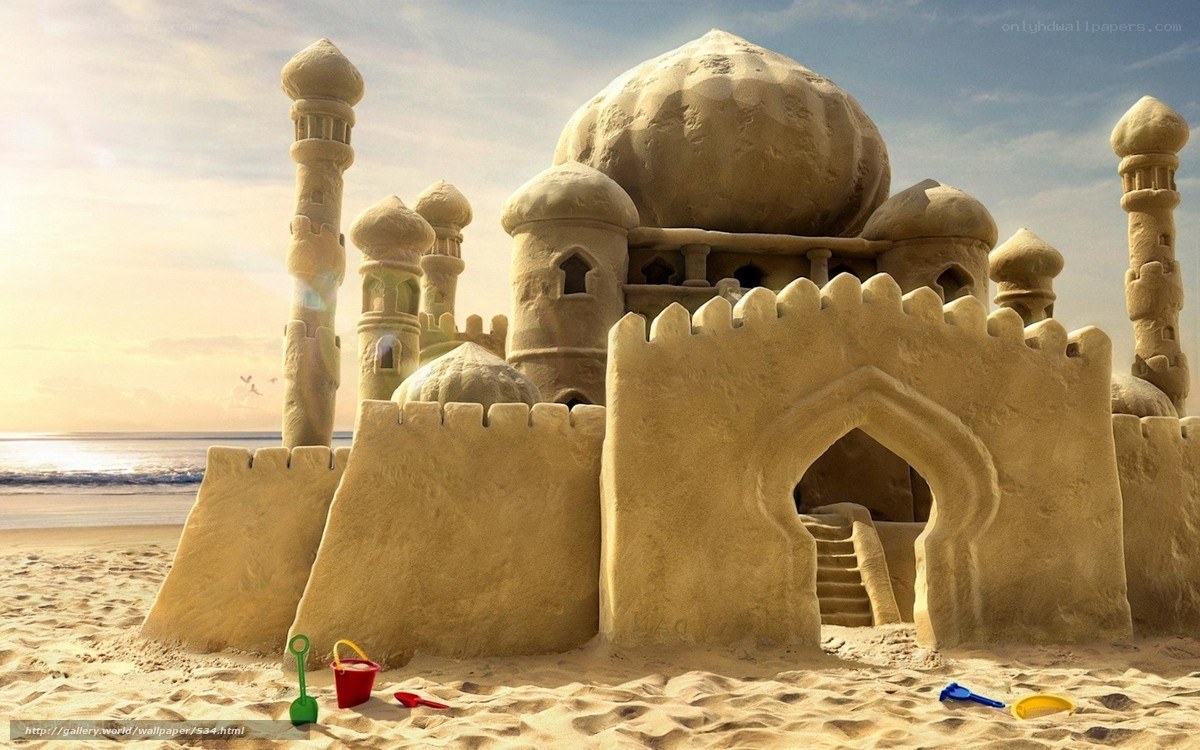 Sandcastle on the beach