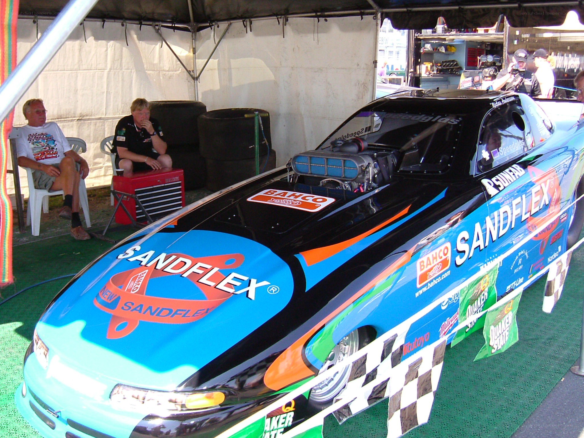 Sandflex drag racing car