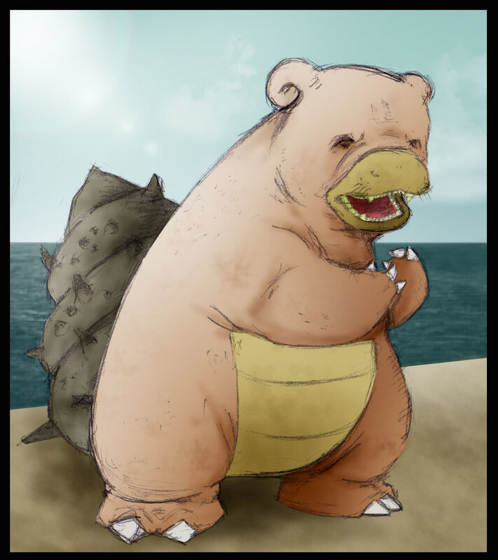 Sandslash on the beach