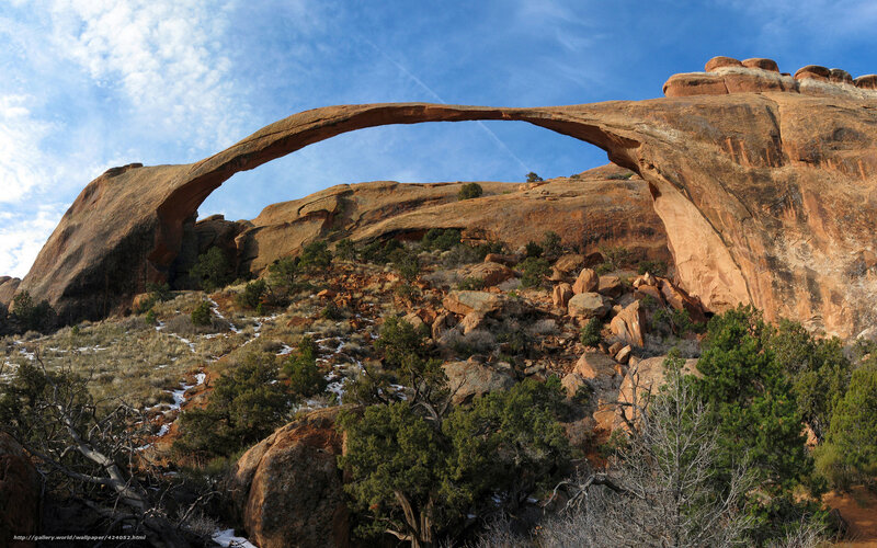 Sandstone Arch Formation — Blue, Dramatic, Winter