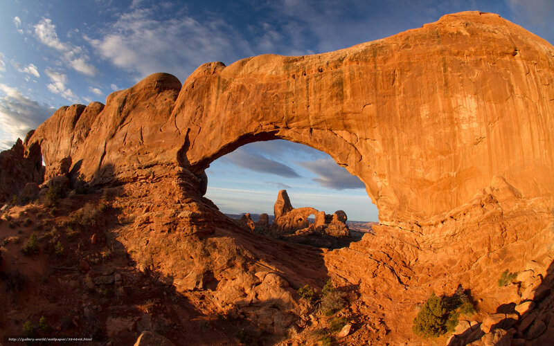 Sandstone Arch Formation — Orange, Dramatic, Sunset