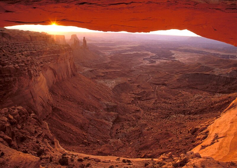 Sandstone Arch View — Red