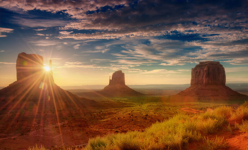 Sandstone Buttes at Sunrise