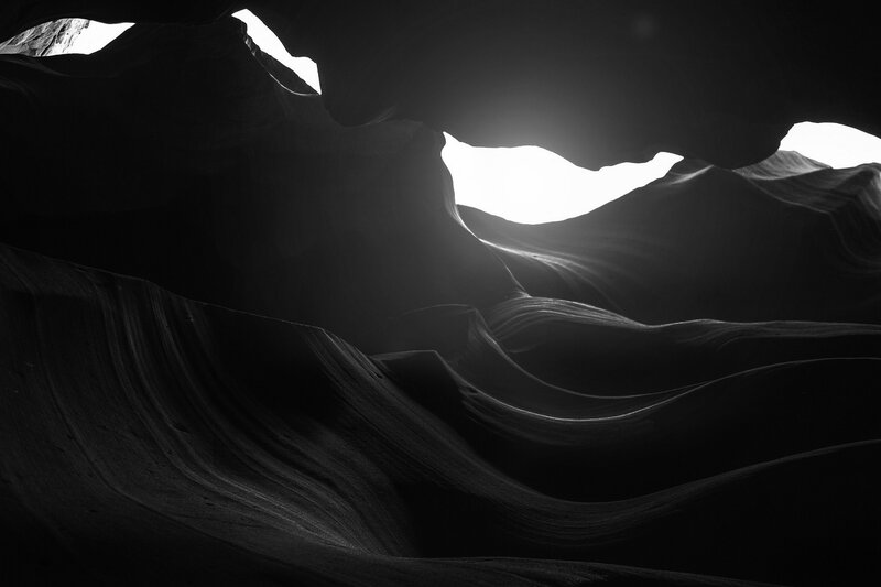 Sandstone Canyon Walls — Black