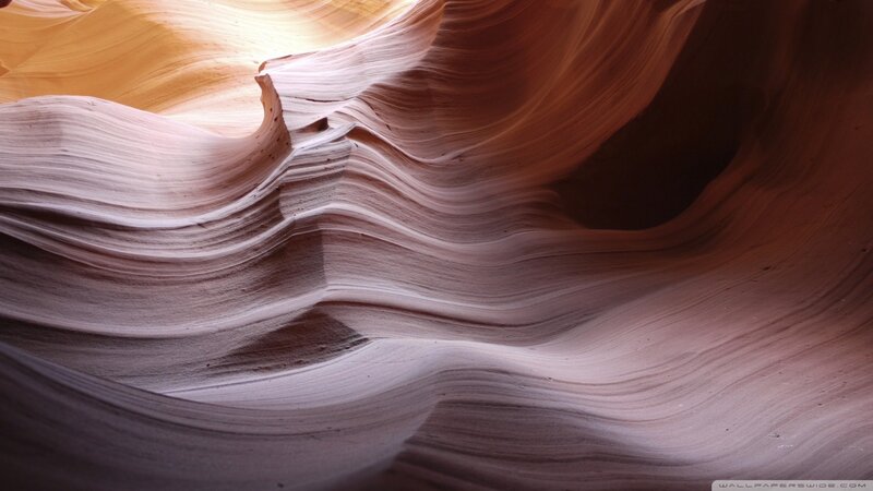 Sandstone Canyon Walls — Brown, Serene, Photograph, Light