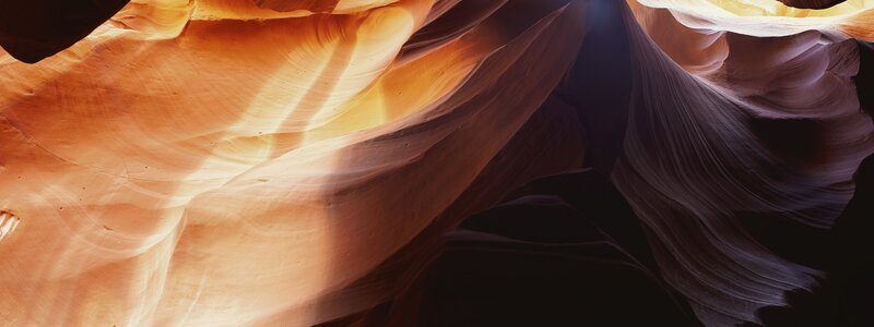 Sandstone Canyon Walls — Orange, Dramatic, Photograph, Rock, Light, Shadows