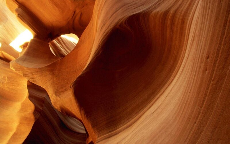 Sandstone Canyon Walls — Orange, Dramatic, Photograph, Rock, Light