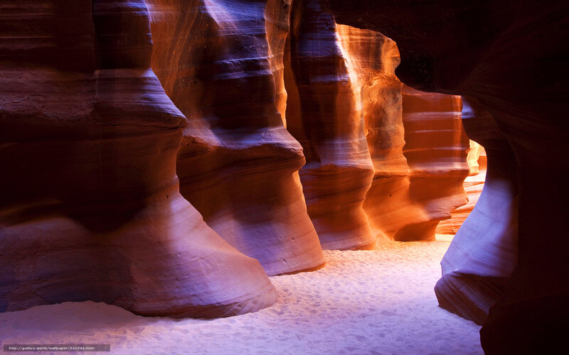Sandstone Canyon Walls — Orange, Dramatic, Photograph, Sand, Light, Rock