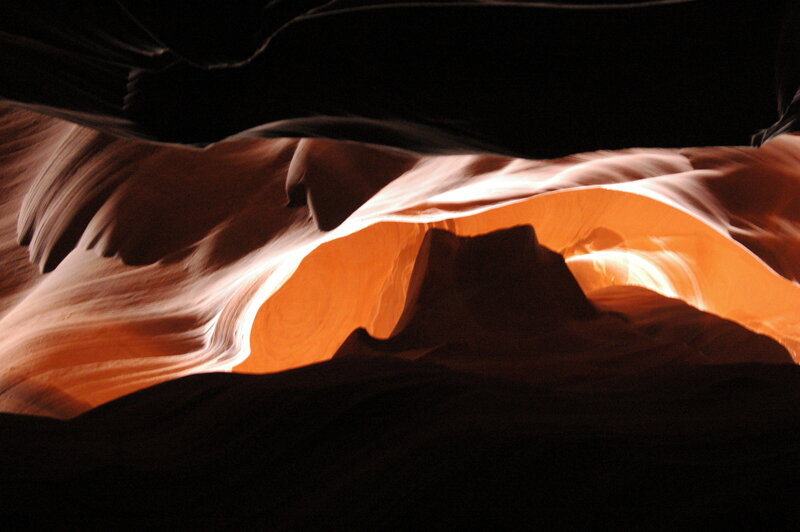 Sandstone Canyon Walls — Orange, Dramatic