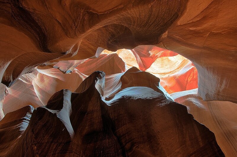 Sandstone Canyon Walls — Orange