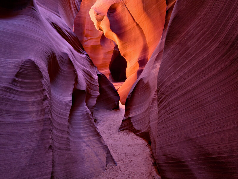 Sandstone Canyon Walls — Purple