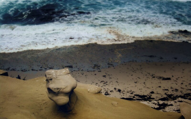 Sandstone Formation on Beach