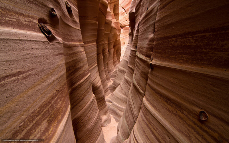 Sandstone formations in a canyon