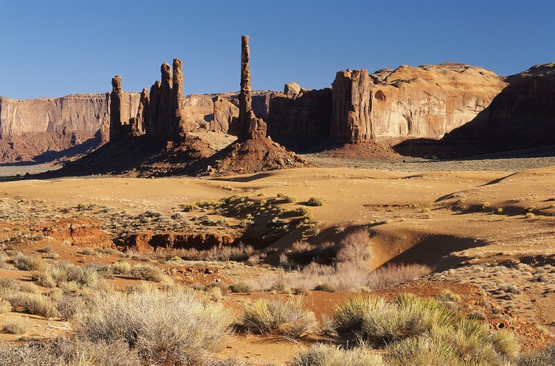 Sandstone Formations in Desert