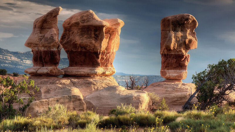Sandstone Hoodoos — Brown, Dramatic
