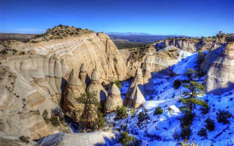 Sandstone Hoodoos in Snow