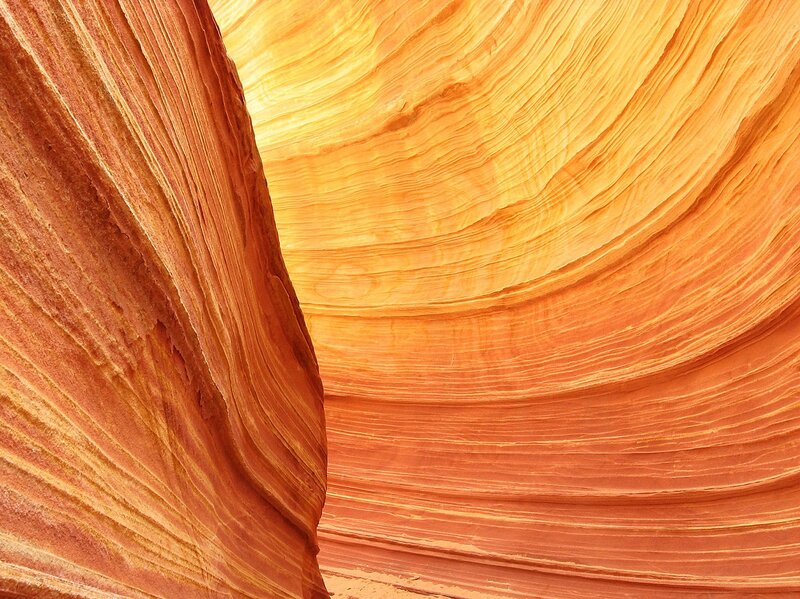 Sandstone Rock Formation — Orange, Dramatic