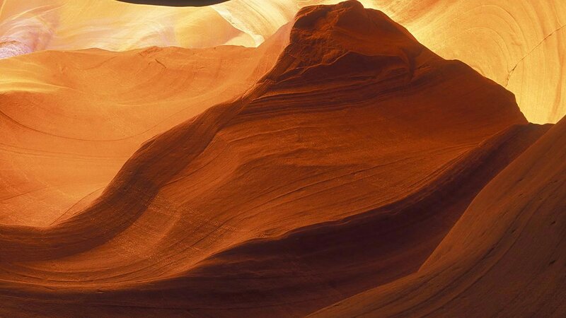 Sandstone Rock Formations — Orange, Dramatic, Photograph, Light